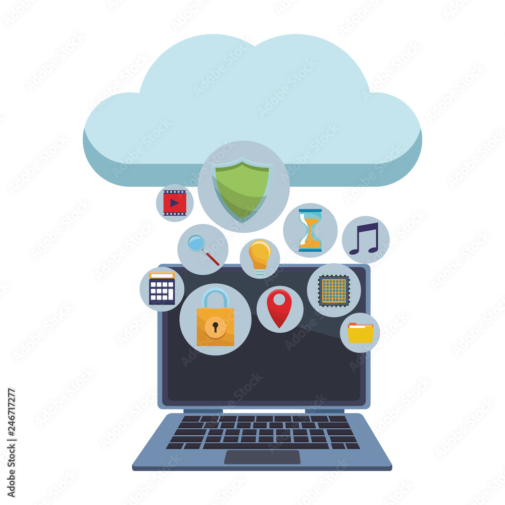 computer with cloud computer with cloud