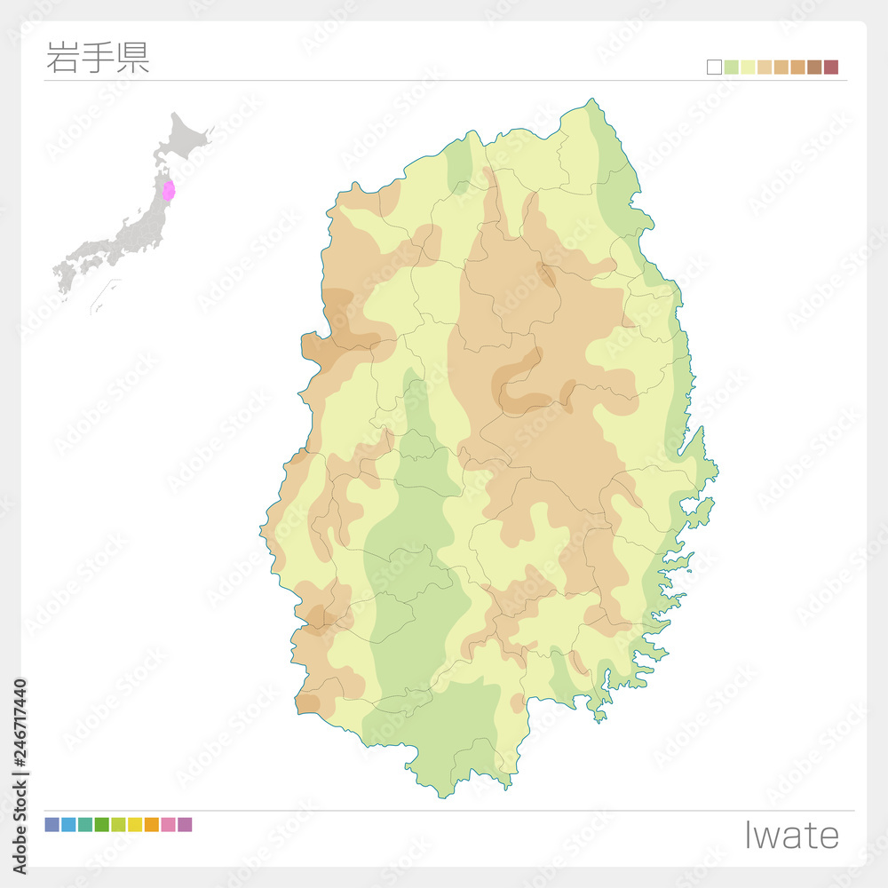 岩手県の地図 Images – Browse 16 Stock Photos, Vectors, and