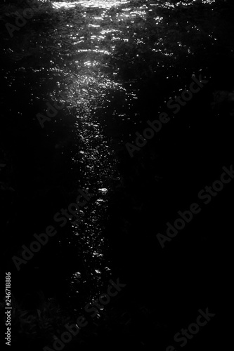 White blur bubbles under the water background © releon8211
