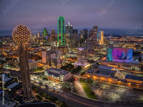 Dallas is a major American City in the State of Texas photo