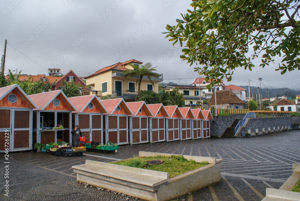 Santana is a city with funny houses in Portugal, Madeira