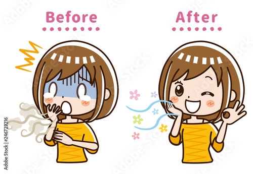 口臭予防　女性