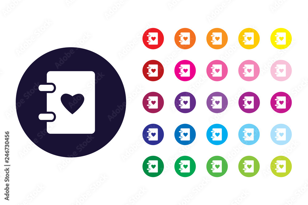 Note book sign icon. Note book color symbol. Note book sign icon. Note book color symbol.