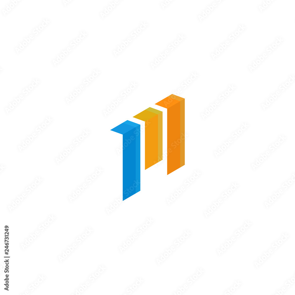 Letter M logo template, icon vector abstract Letter M logo template, icon vector abstract