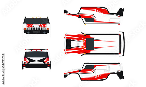 Hummer body graphic (rally white)