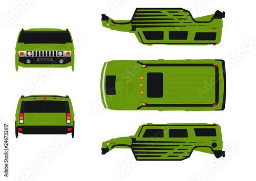 Hummer body graphic (green army)