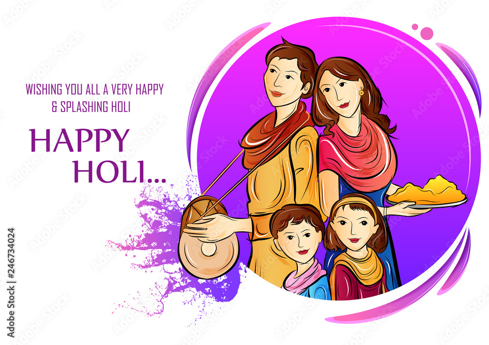 Indian people playing India Festival of Color Happy Holi background Indian people playing India Festival of Color Happy Holi background