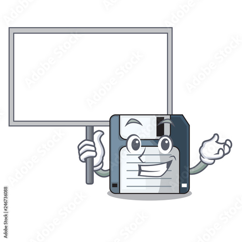 Bring board cartoon shape in the floppy disk