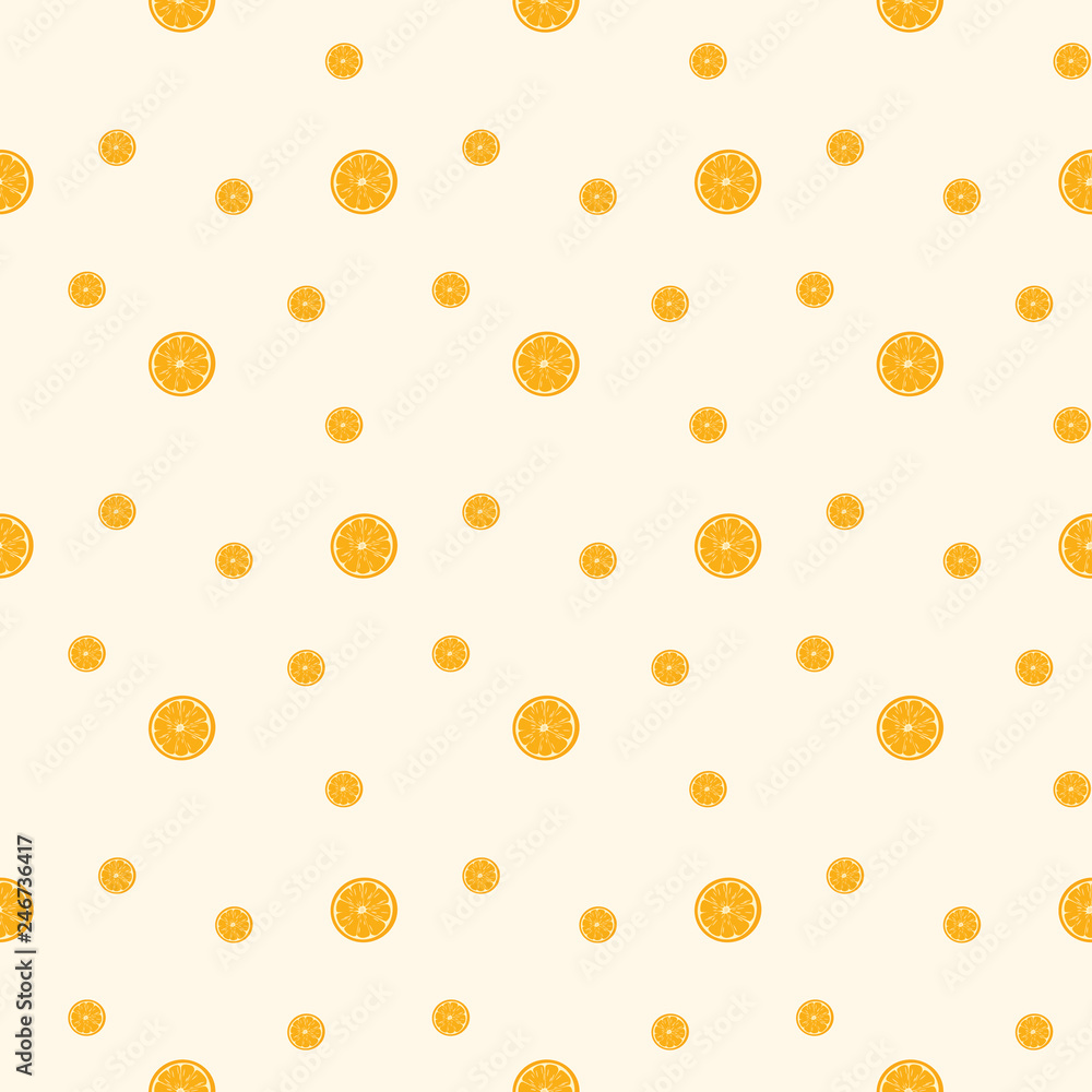 Seamless pattern with oranges. Vector texture illustration.Vector concept illustration for design.