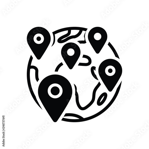 Black solid icon for anywhere 