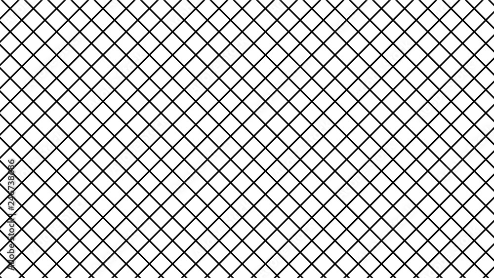 Fototapeta premium Oblique black table grid on the White Blackground
