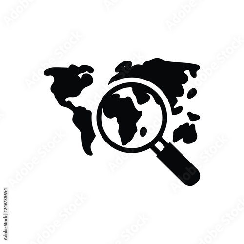 Black solid icon for discover 