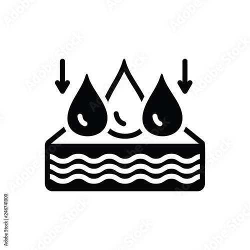 Black solid icon for absorbent