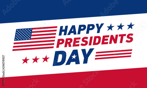 Presidents day banner . Vector template.