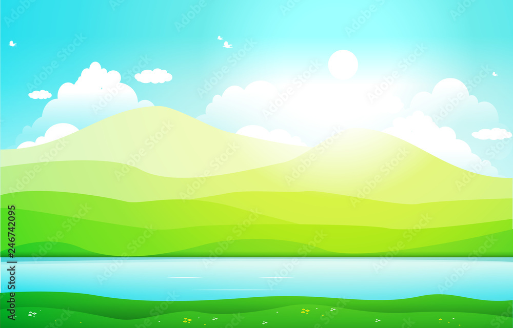 Mountains Hills Lake Green Nature Landscape Sky Mountains Hills Lake Green Nature Landscape Sky