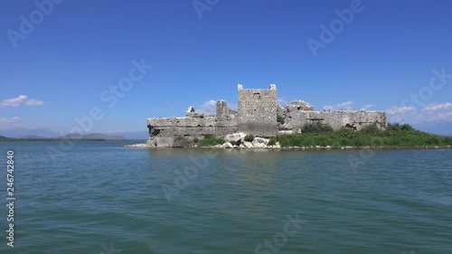 Ruins of old Turkish Grmozur fortress, Lake Skadar, Montenegro, 4k photo