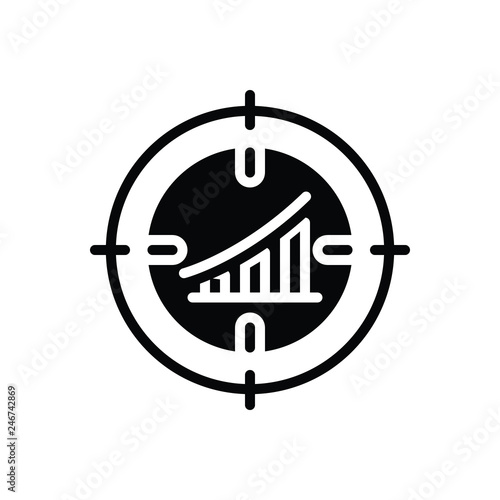 Black solid icon for Target