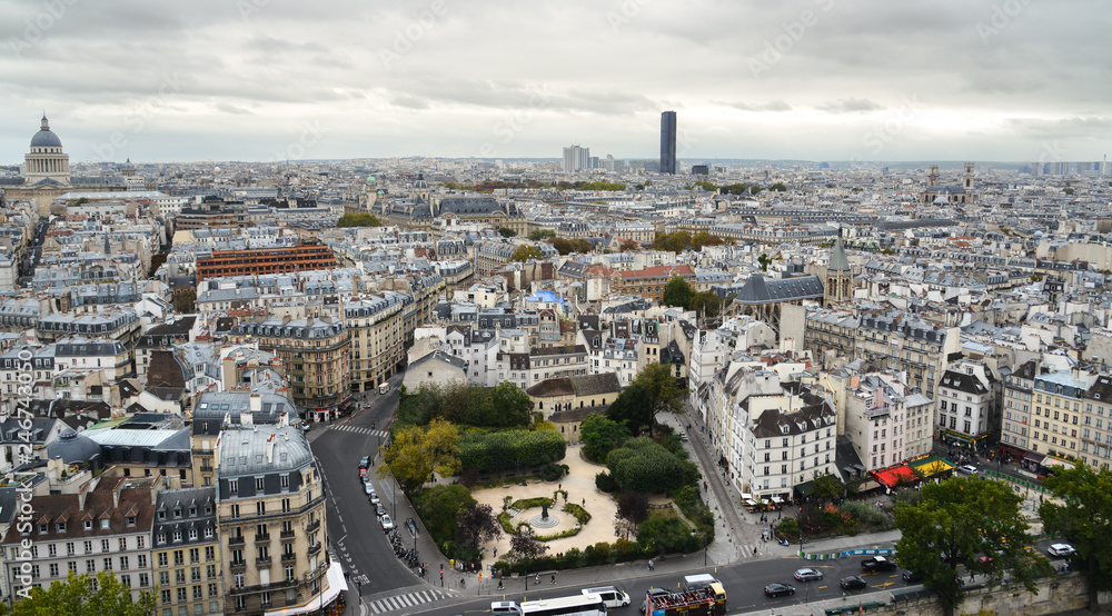 Aerial view of Paris, France