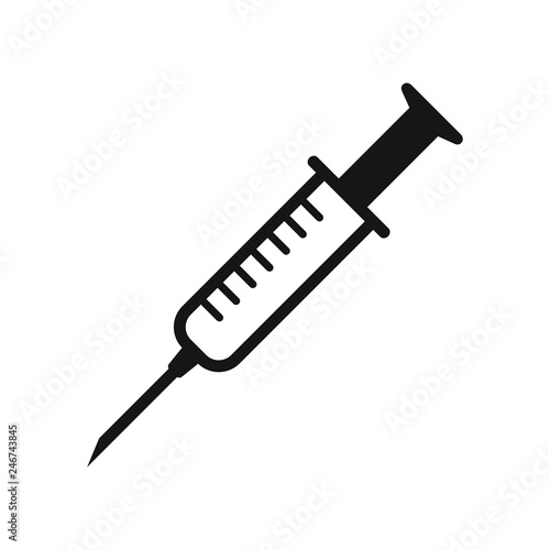 Syringe icon, hypodermic vector icon