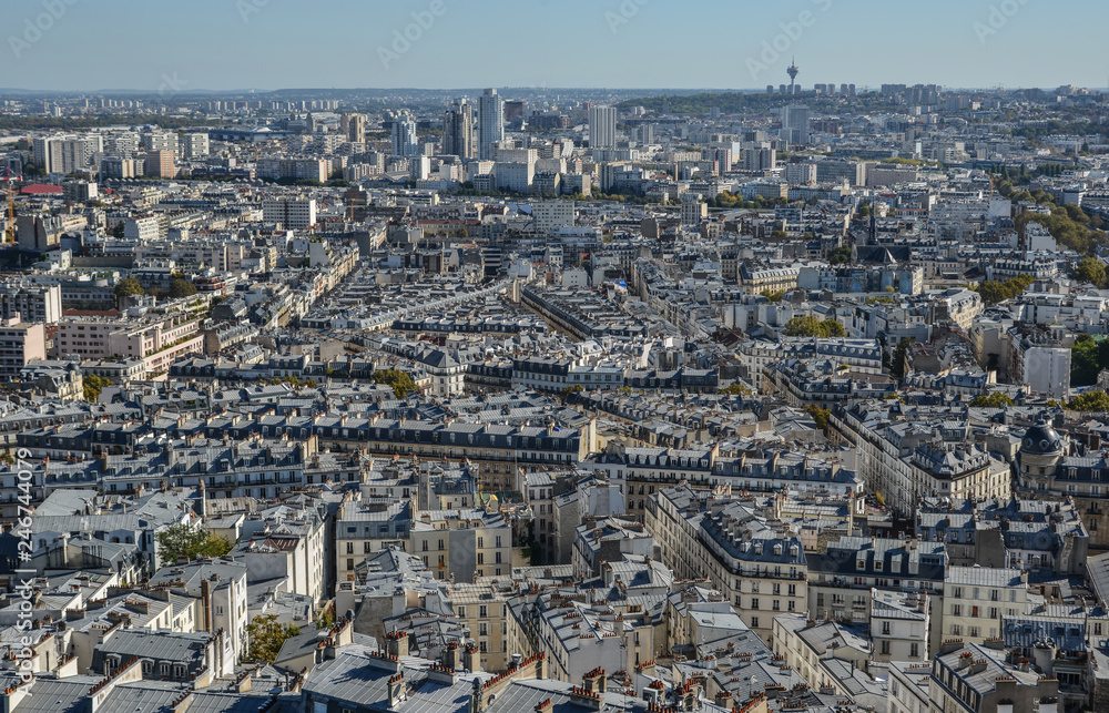 Aerial view of Paris, France