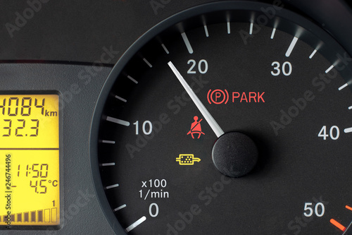car dashboard, tachometer