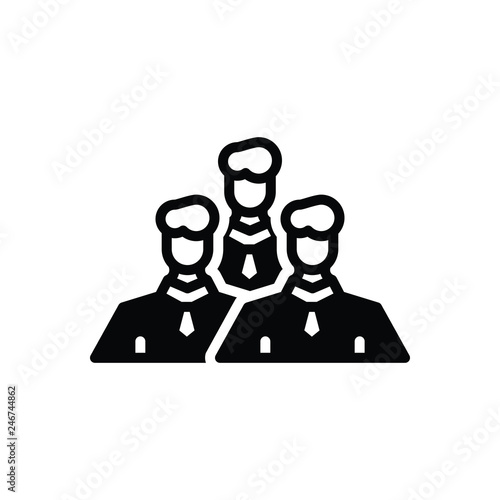 Black solid icon for Management