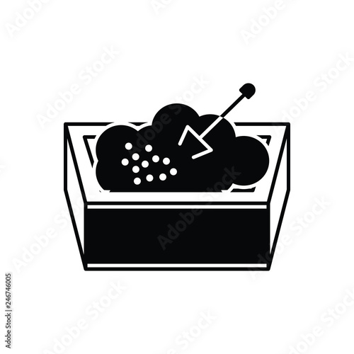 Black solid  icon for sandbox 