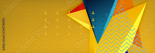 3d triangular shapes geometric background. Origami style pattern with triange shapes for decorative design. Poster design. Line design. Modern presentation template