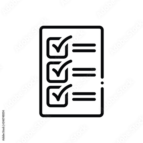Black line icon for compulsory