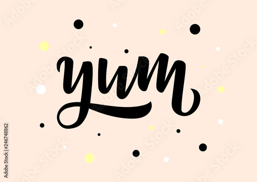 Yum hand drawn lettering