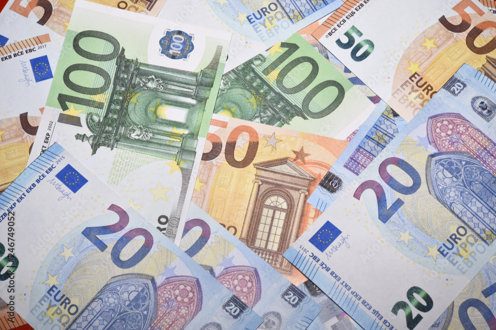Obraz premium euro argent billet monnaie change cours valeur banque bce europe credit interets pret index cout prix