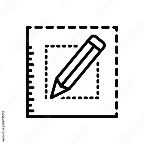 Black line icon for bespoke order  