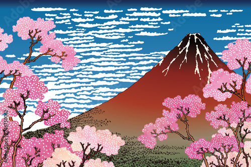  凱風快晴　桜バージョン