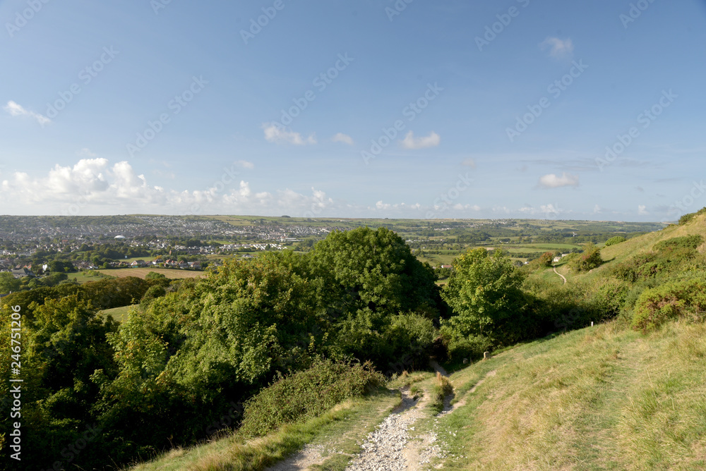 Ballard Down above Swanage Bay in Dorset