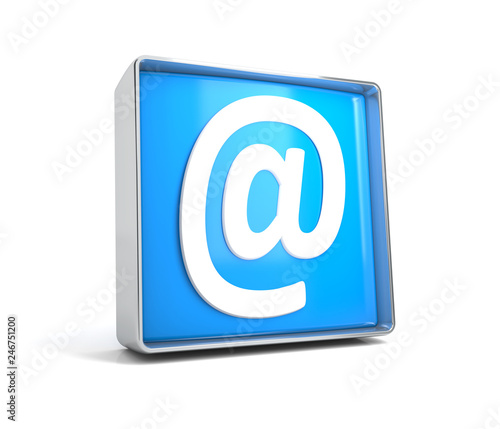 E-mail - web button isolated on white background