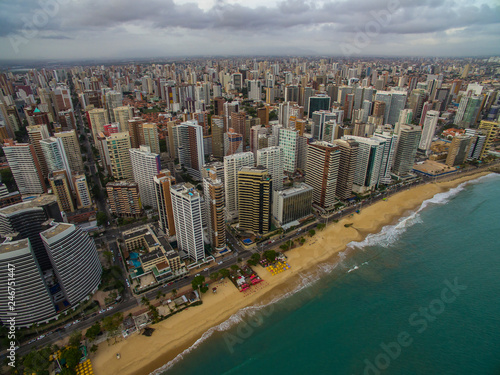 Cities of beaches in the world. City of Fortaleza, state of Ceara Brazil South America. Travel theme. Places to visit and remember.  © Ranimiro