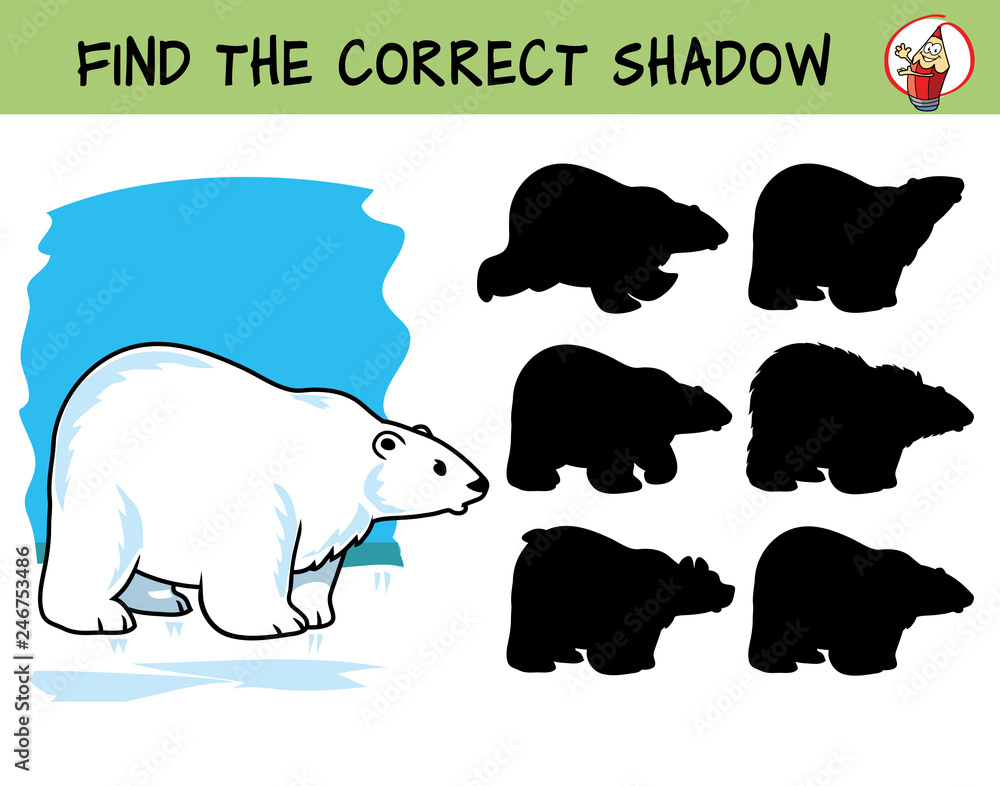 Premium Vector  Find the correct shadow. find and match the