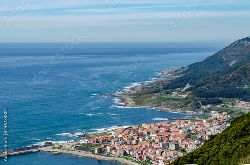view of the coast of La Guardia in Galicia