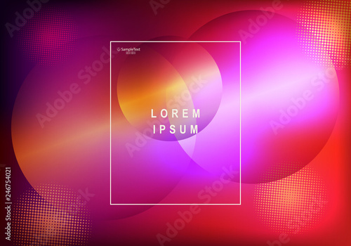 Geometric background of red and purple hues with the silhouette of a set of circles.