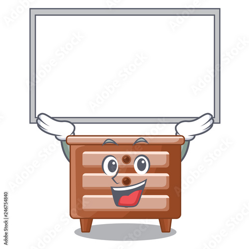 Up board bidside table in shape cartoon wood