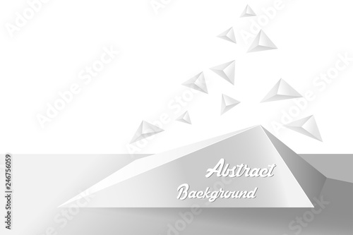 Fototapeta Naklejka Na Ścianę i Meble -  abstract gray geometric triangle background,vector