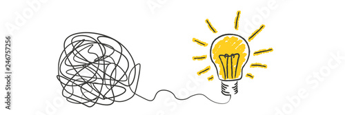 scribble to light bulb idea