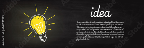 Idea - light bulb on chalk board