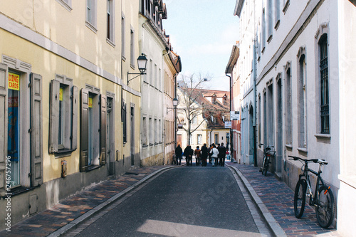 Bamberg, Germany - 04 01 2013: views of the streets of Bamberg in sunny weather photo