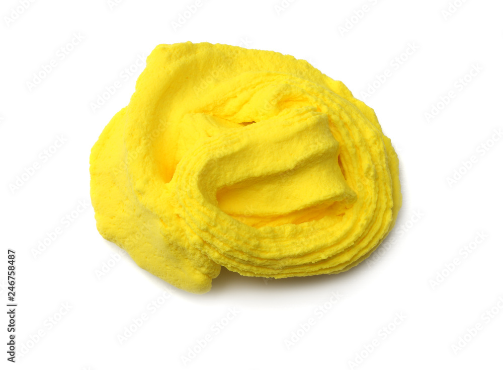 yellow plasticine isolated on white background. modelling clay yellow plasticine isolated on white background. modelling clay