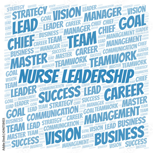 Nurse Leadership word cloud.