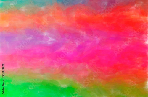 Abstract illustration of green, pink Watercolor background
