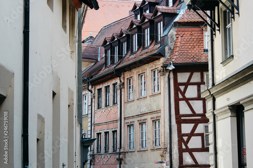 Bamberg, Germany - 04 01 2013: views of the streets of Bamberg in sunny weather photo