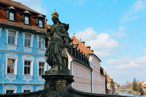 Bamberg, Germany - 04 01 2013: views of the streets of Bamberg in sunny weather photo