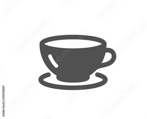 Tea cup icon. Coffee drink sign. Fresh beverage symbol. Quality design element. Classic style icon. Vector